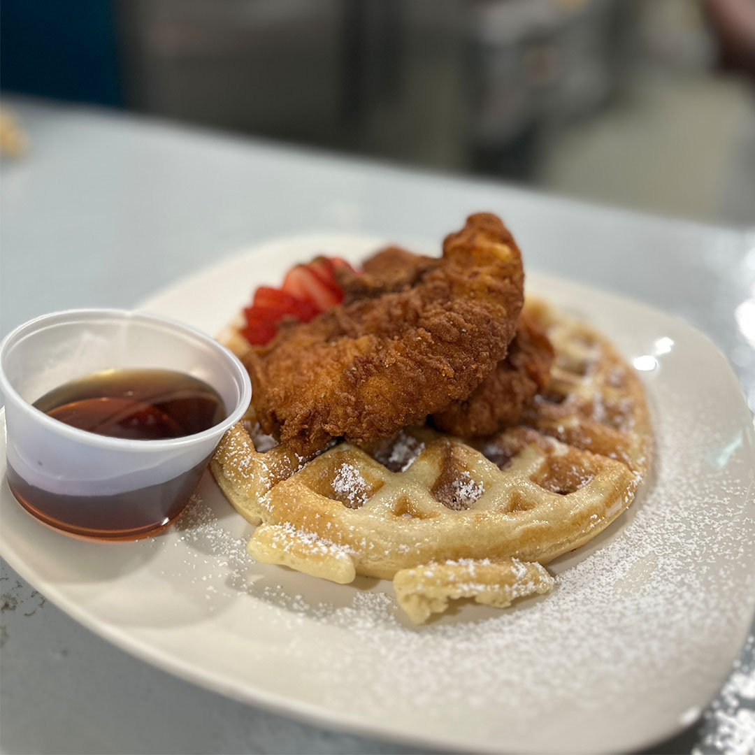 chicken and waffles