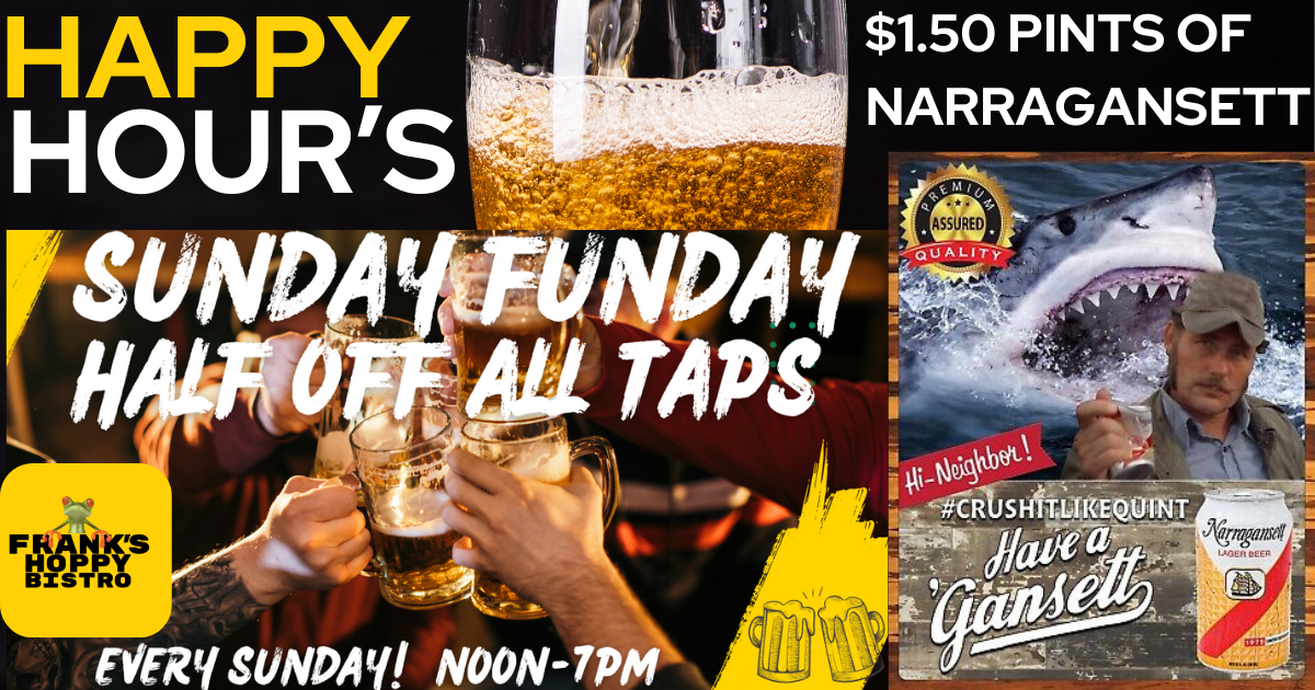 Free Trivia at 4pm and Half Off All Taps Noon-7pm