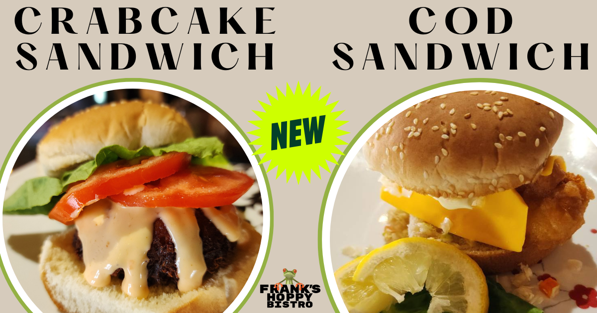 Crab Cake Sandwich or Cod Fish Sandwich
