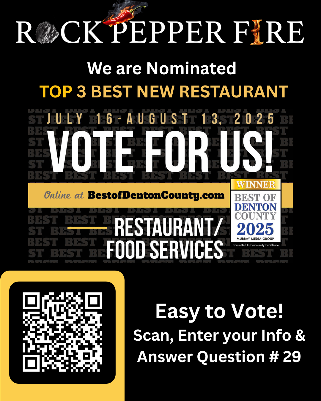 Best New Restaurant in Denton