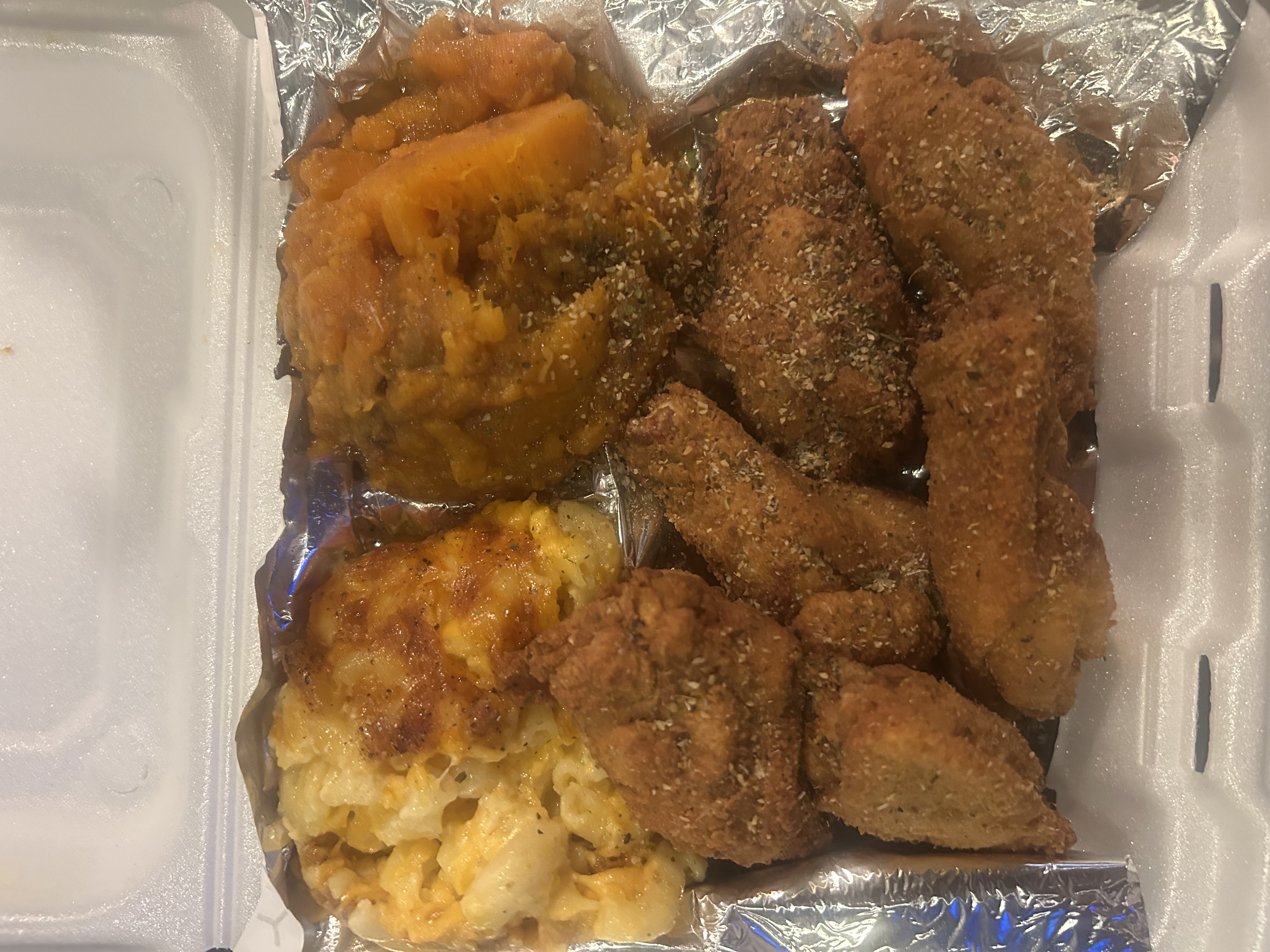 Wings Mac and Yams
